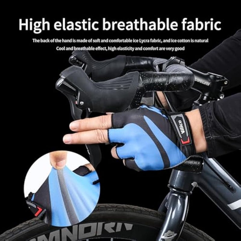 Fingerless Cycling Gloves for Men Women Bike Gloves for Men Cycling, Paded MTB Glove Biking Glove for Men Bicycle Accessories, Guantes para Bicicleta Hombre Guantes Ciclismo Hombre - Image 4